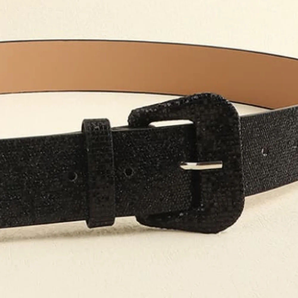 Stylish Glitter Buckle Belt